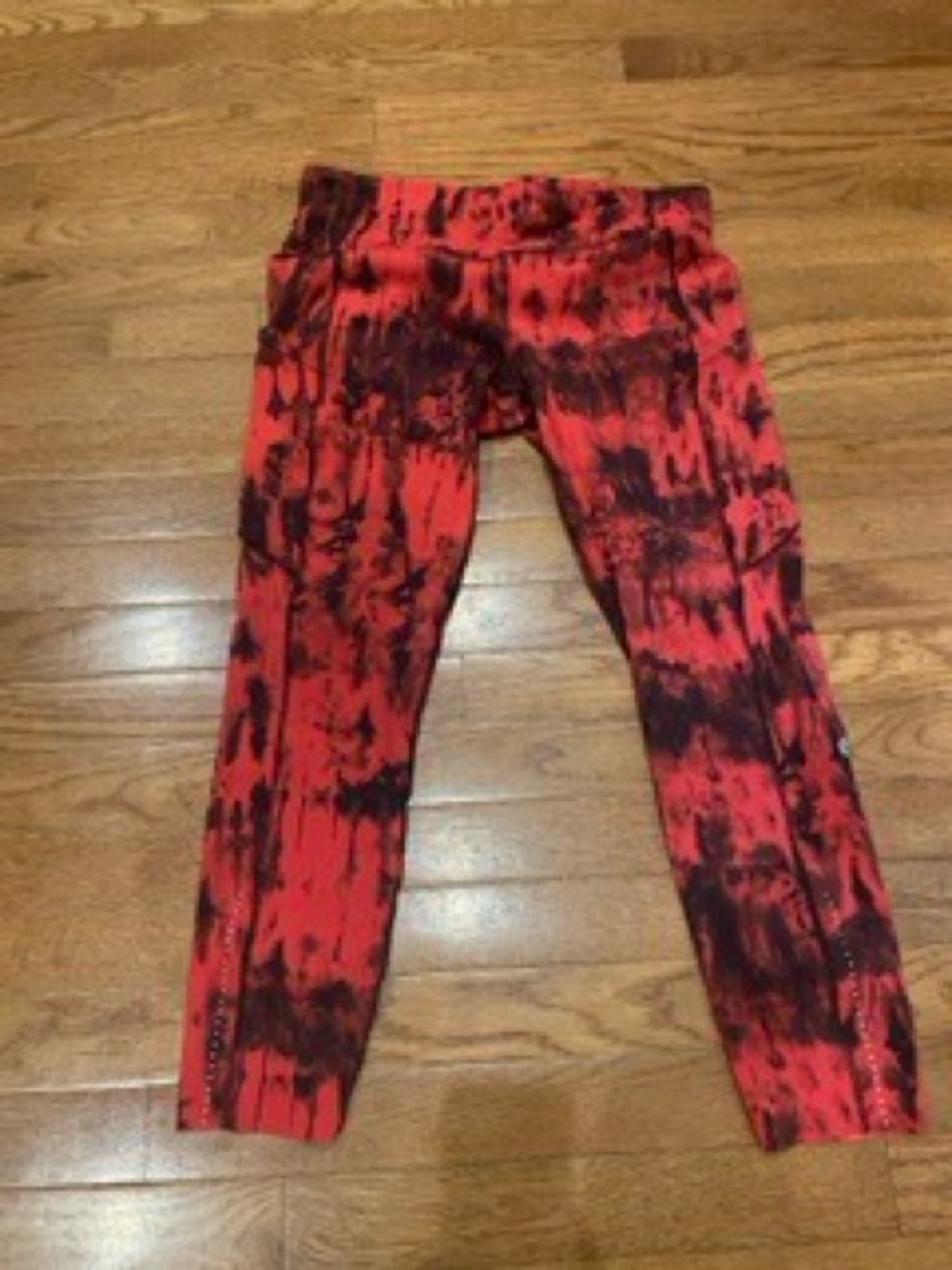 lululemon athletica Red & Black Tie-Dye Leggings
